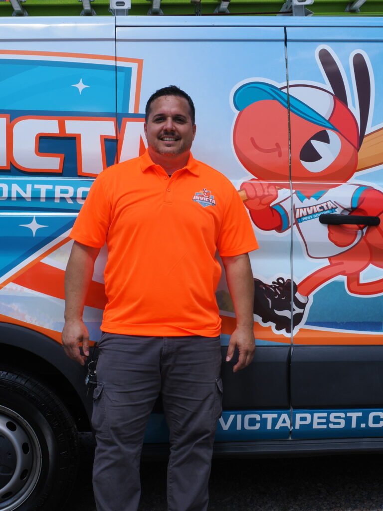 Invicta Pest Control technician on the job