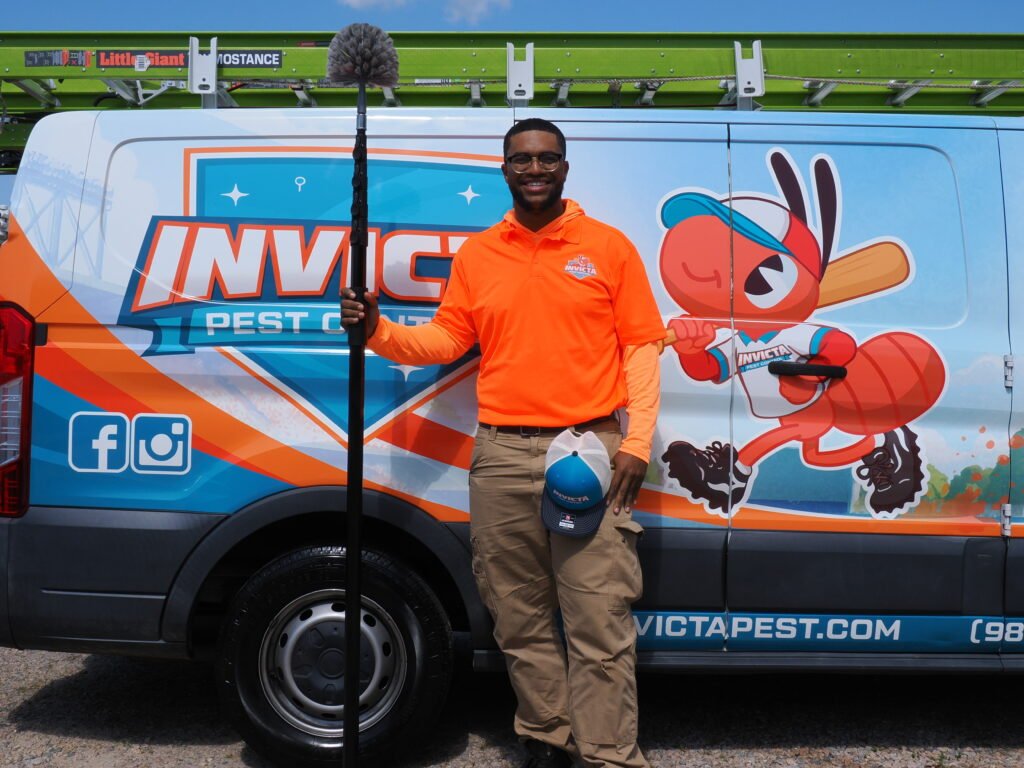 Invicta Pest Control technician on the job